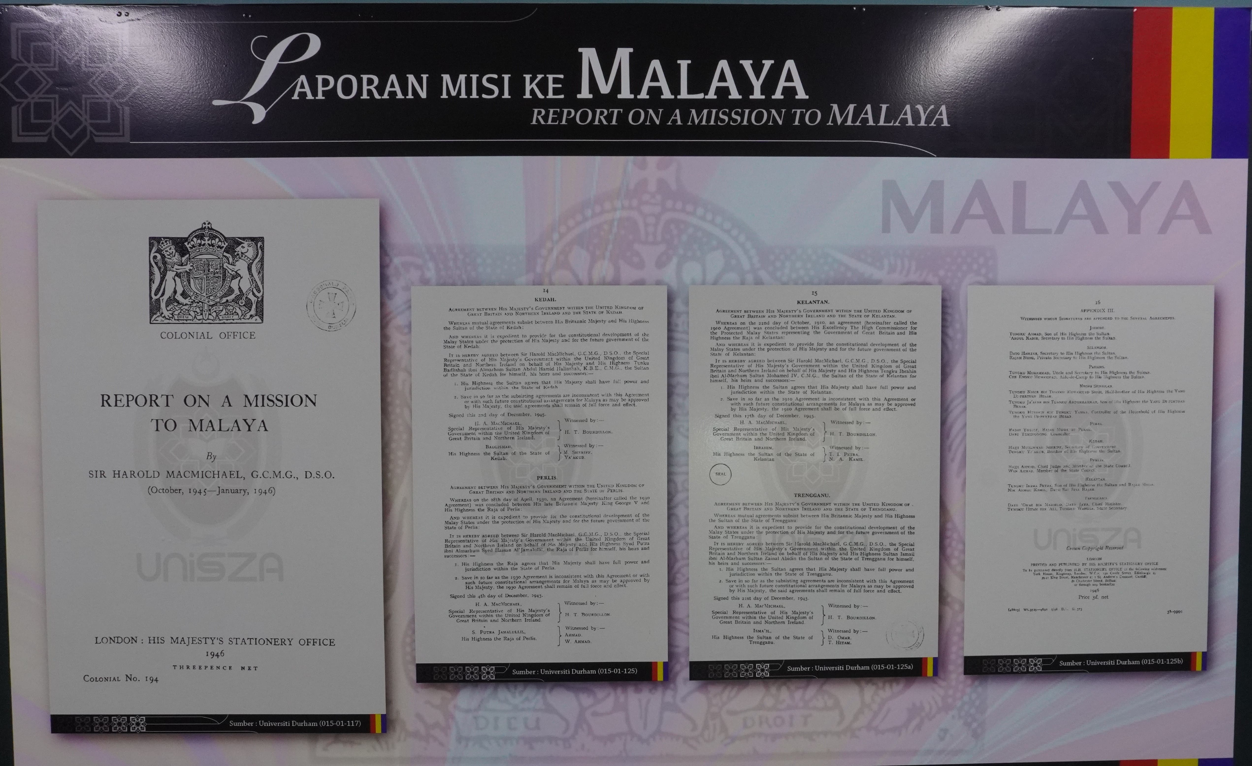 REPORT ON A MISSION TO MALAYA